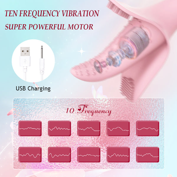 Nipple Dildo Magic Vibrator Tongue for Men and Women