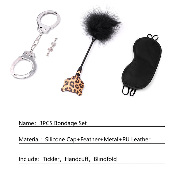 3pcs Adult Bondage Restraint Set Sex Toys