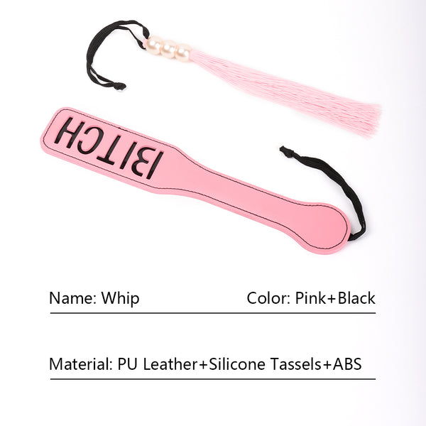 2pcs Bondage Set for Beginners Flogger and Paddle Kit for Adults