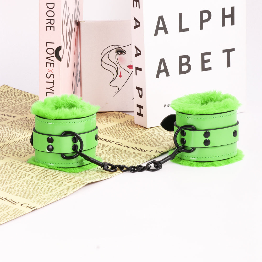 PU Leather Handcuffs Footcuffs Alternative Game Toys