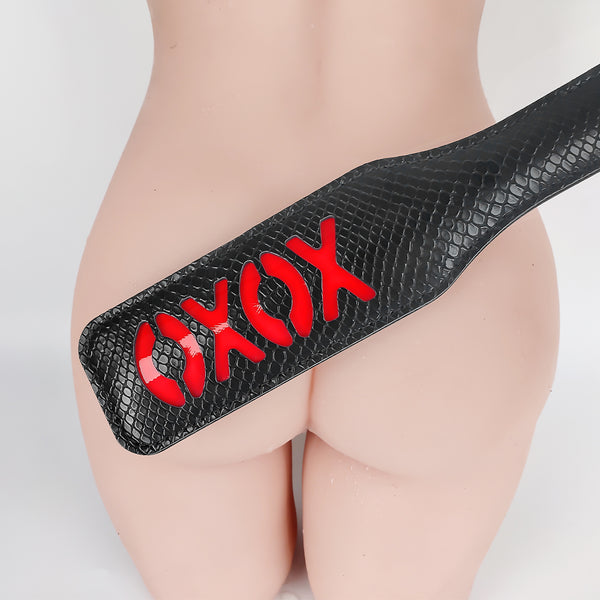 Pagaies de fessée en cuir PU XOXO 12,8 pouces