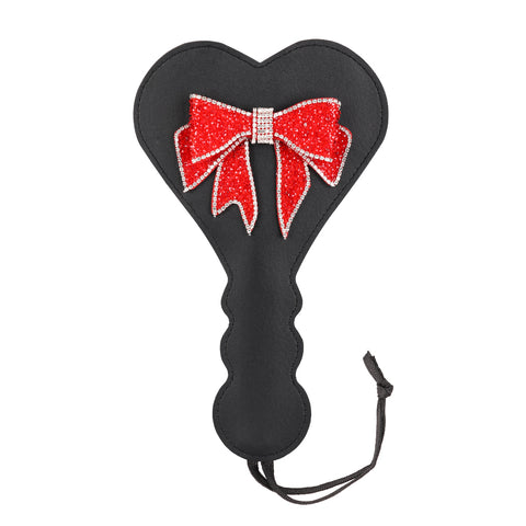 Rhinestone Heart-Shaped Spanking Paddle