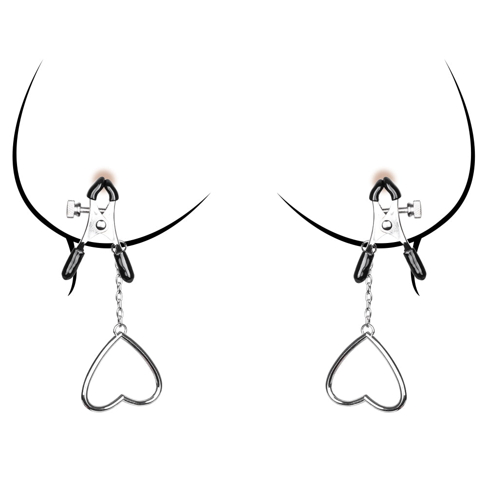 ハート型中空ペンダントニップルクリップ