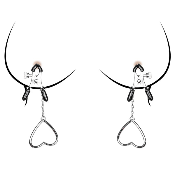 ハート型中空ペンダントニップルクリップ