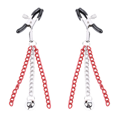 Metal Tassle with Bell Nipple Clips
