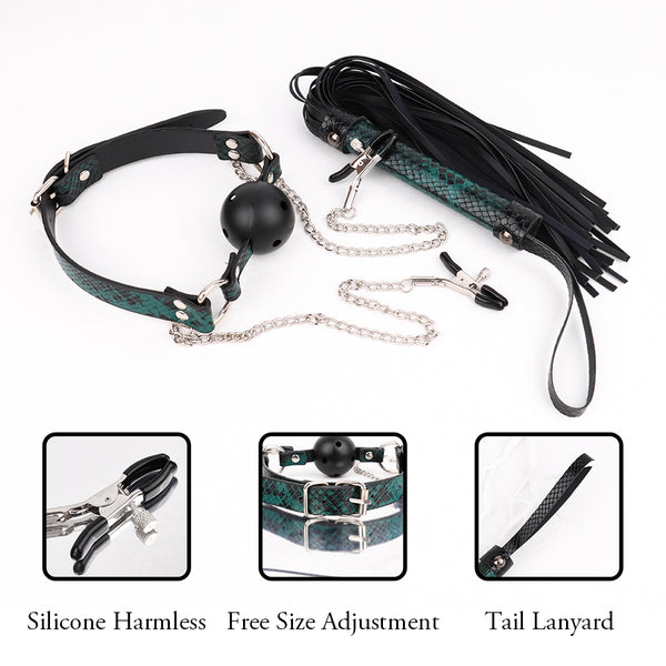 3pcs PU BDSM Bondage Set