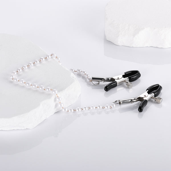 Sexy Nipple Clamp Pearl Chain for Adults