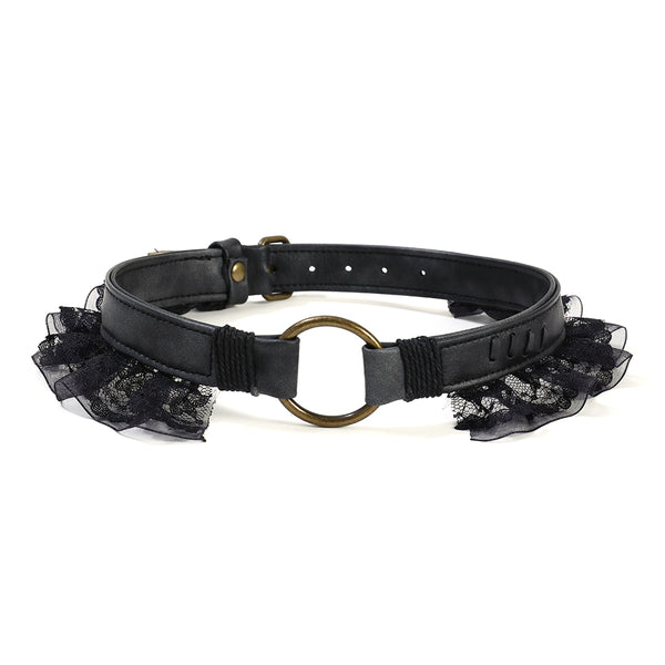 6PCS Bondage Kit Medival Style Black Kit for Adults Lace Leather Bondage Set