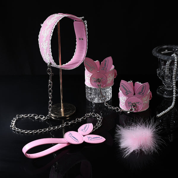 6PCS Pink Rabbit Bondage Kit for Couples Cute Restraints