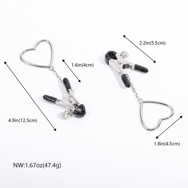 ハート型中空ペンダントニップルクリップ