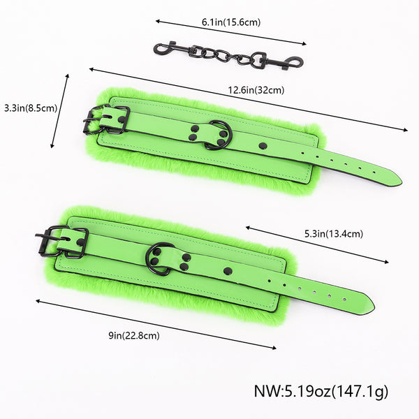PU Leather Handcuffs Footcuffs Alternative Game Toys