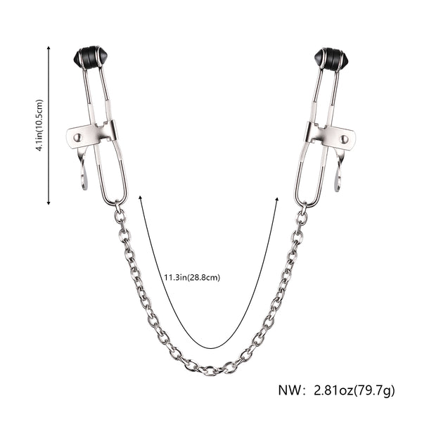Strong Metal Nipple Clamps with Chains for Adults Pleasure