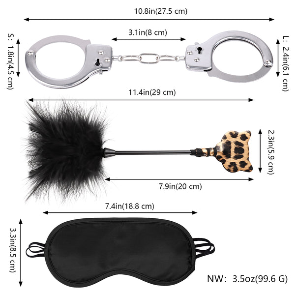 3pcs Adult Bondage Restraint Set Sex Toys