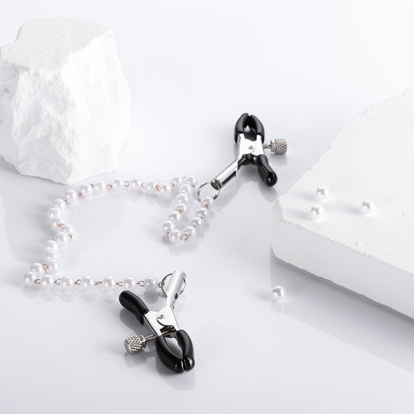 Sexy Nipple Clamp Pearl Chain for Adults