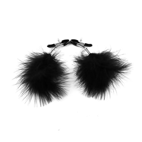 Sex Feathered Nipple Clamps Flirting Nipple Clips