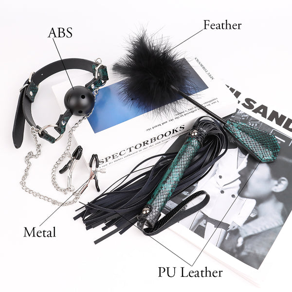 3pcs PU BDSM Bondage Set