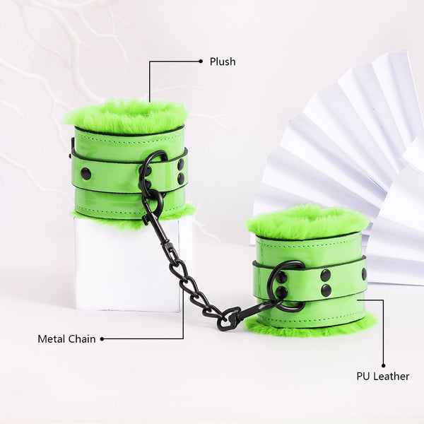 PU Leather Handcuffs Footcuffs Alternative Game Toys