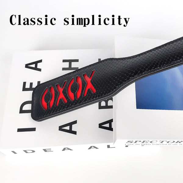 Pagaies de fessée en cuir PU XOXO 12,8 pouces