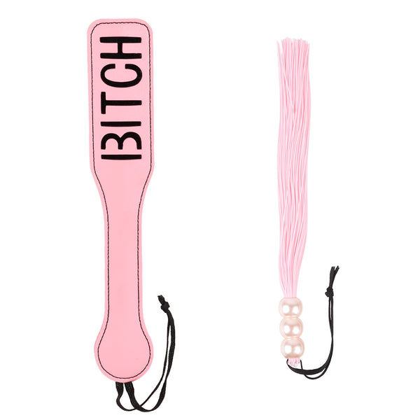2pcs Bondage Set for Beginners Flogger and Paddle Kit for Adults