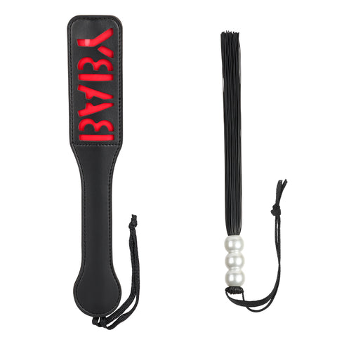 2pcs Bondage Set for Beginners Flogger and Paddle Kit for Adults