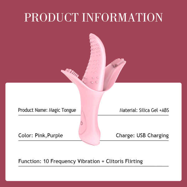Nipple Dildo Magic Vibrator Tongue for Men and Women