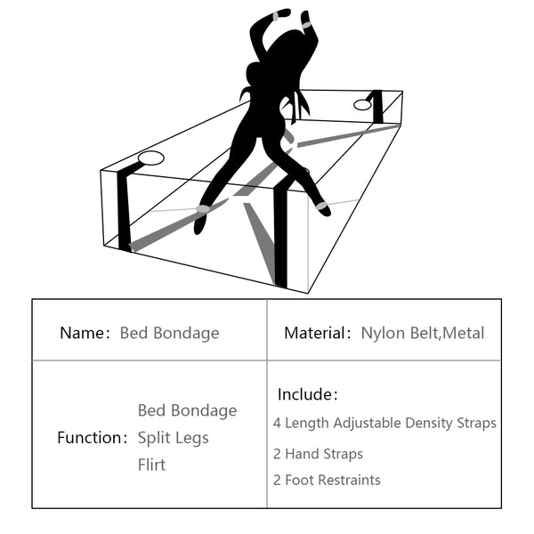 Bed Bondage Restraint Set for Couple Sex Game