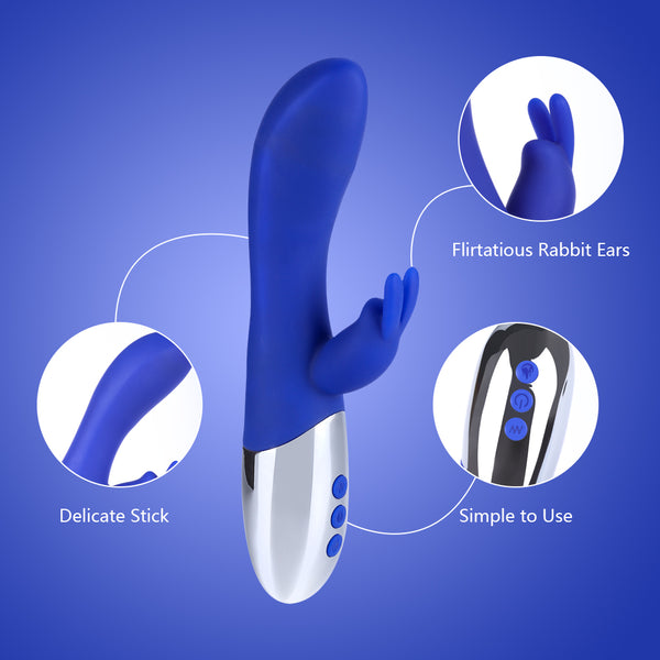 Blue Rabbit Vibrator Wireless Dildo for Sex Game