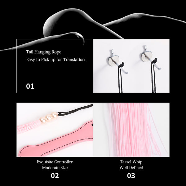 2pcs Bondage Set for Beginners Flogger and Paddle Kit for Adults