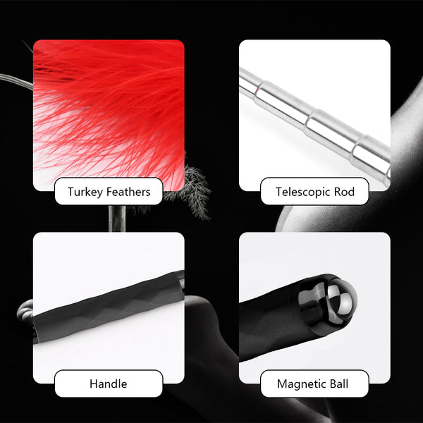 Chatouilleur à plumes rouges pour jeu de rôle pour adultes