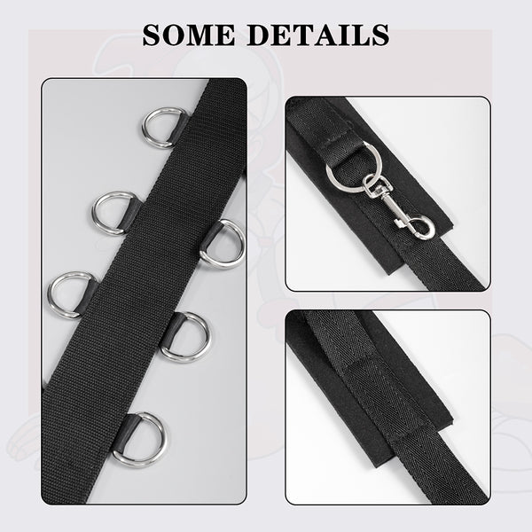Sex Bondage Neck to Wrist Restraints Kit Black Behind Set