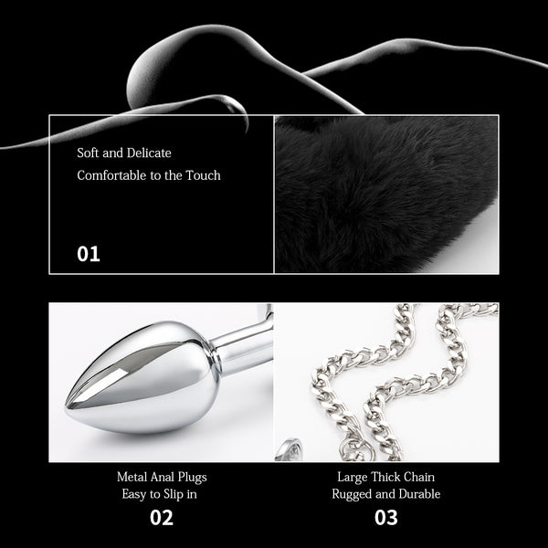 Handcuffs Anal Plug Butt Bondage Metal Restraint Toys