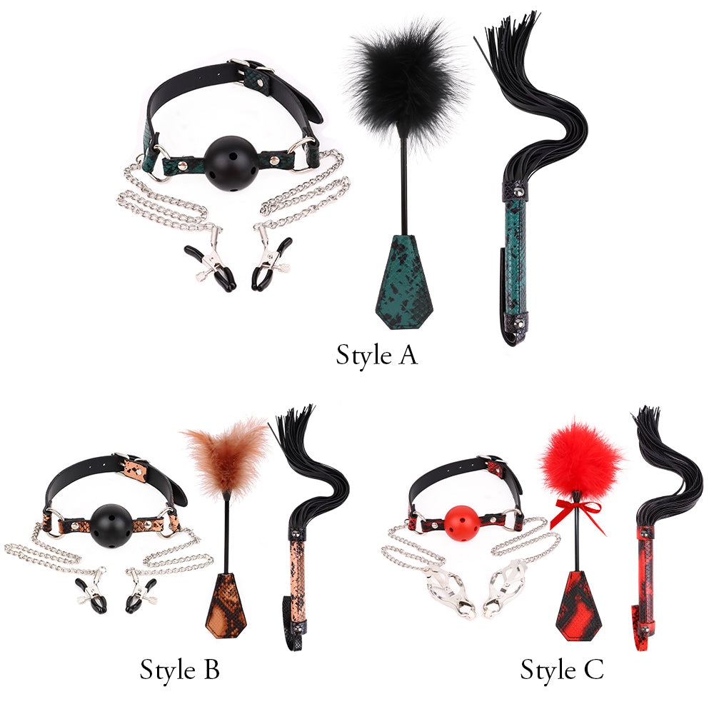 3pcs PU BDSM Bondage Set