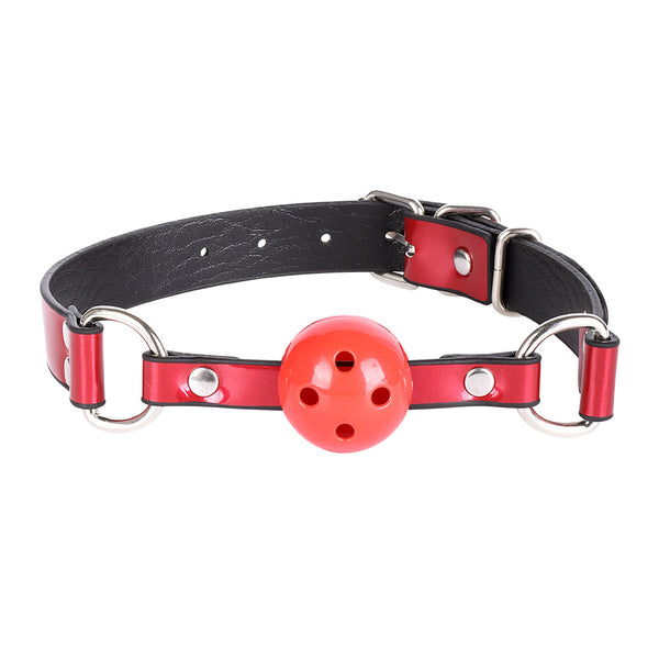 PU Leather Ball Gag Adult Bondage Restraint