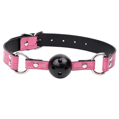 PU Leather Ball Gag Adult Bondage Restraint
