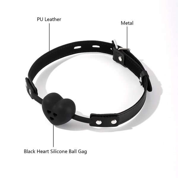 Heart Silicone Ball Gag