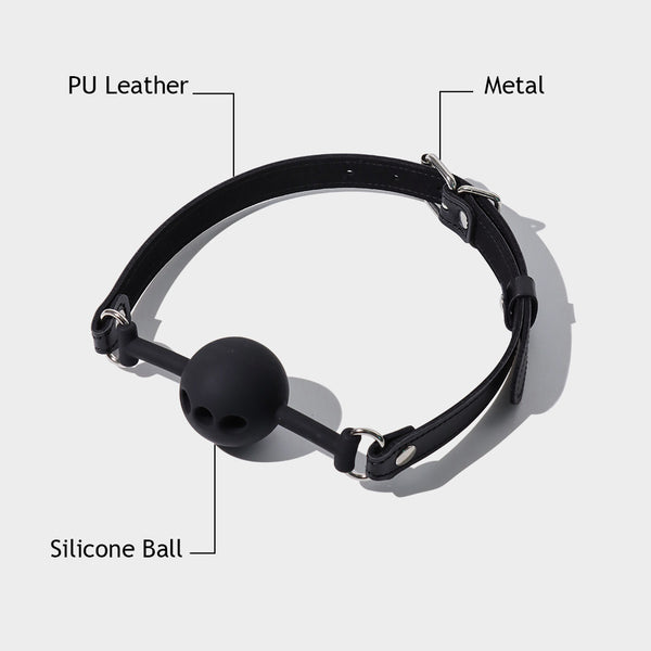 Black Silicone Ball Gag  Bondage