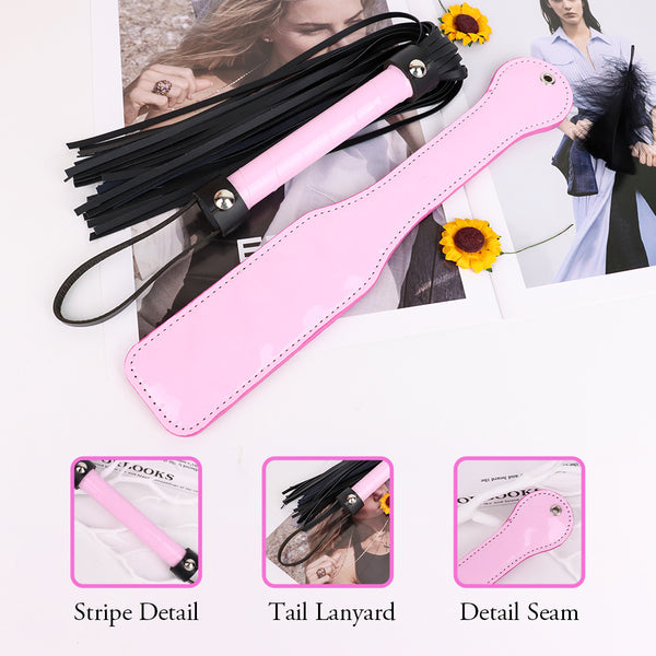 3pcs BDSM Bondage sets Paddle Flogger Nipple Clamps