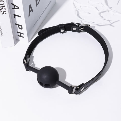 Black Silicone Ball Gag  Bondage