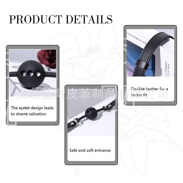 Black Silicone Ball Gag  Bondage