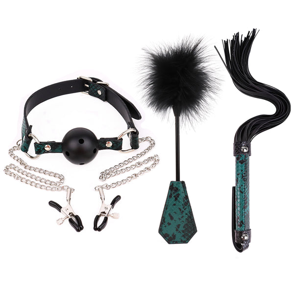 3pcs PU BDSM Bondage Set