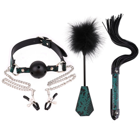 3pcs PU BDSM Bondage Set