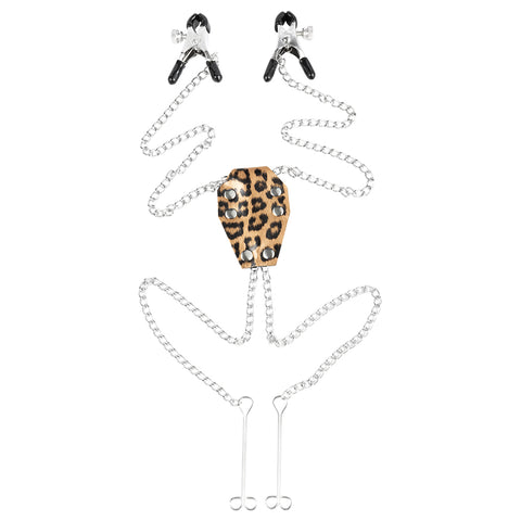 Four Heads Metal Nipple Clips Pussy Clamps