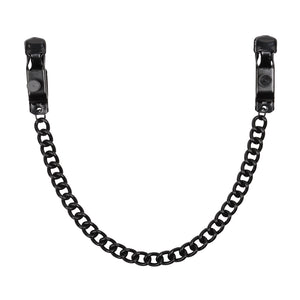 Black Metal Nipple Clamps with Thick Chain