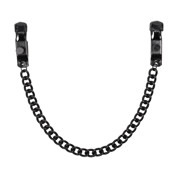 Black Metal Nipple Clamps with Thick Chain