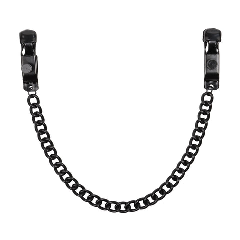 Black Metal Nipple Clamps with Thick Chain