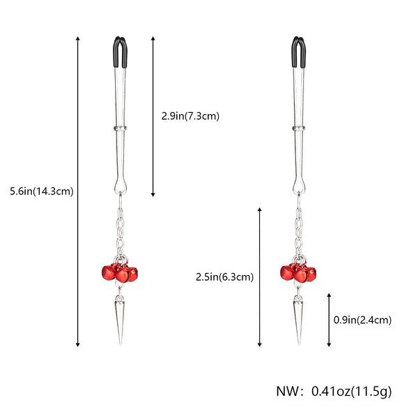Slim Nipple Clamps with Bells