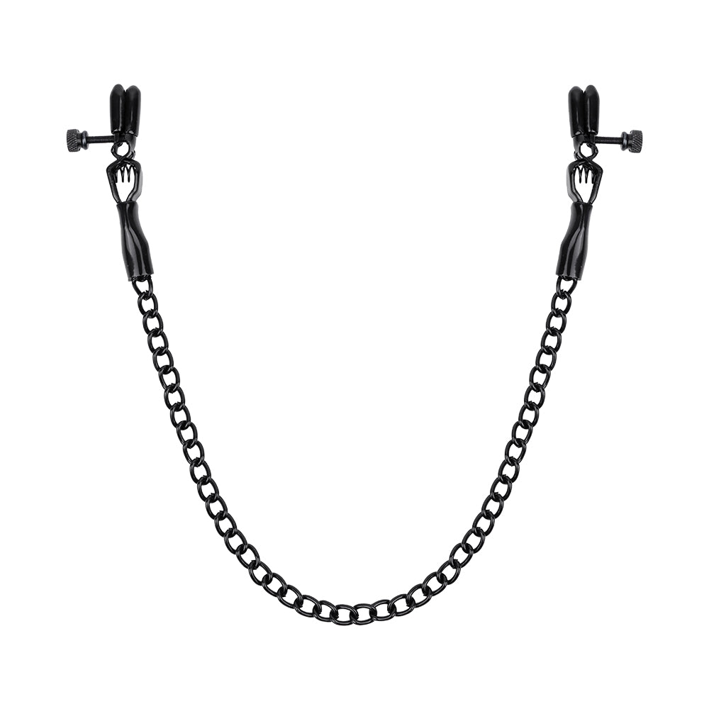 Black Metal Nipple Clamps with Chains