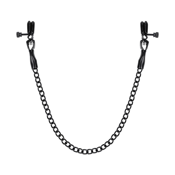Black Metal Nipple Clamps with Chains
