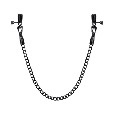 Black Metal Nipple Clamps with Chains