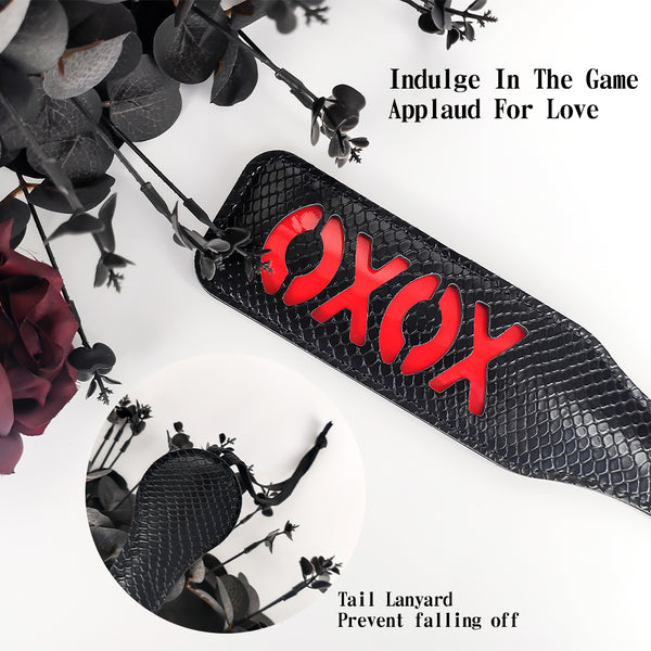 Pagaies de fessée en cuir PU XOXO 12,8 pouces